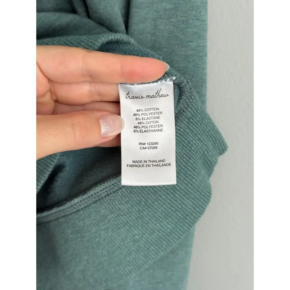 Travis Mathew Women's S Sage Green Quarter Zip Pullover Golf Athletic Chic